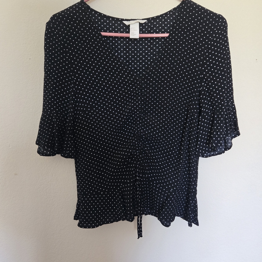 H&M poka dots top